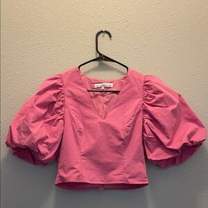 Endless Rose Pink Puff Sleeve Blouse
